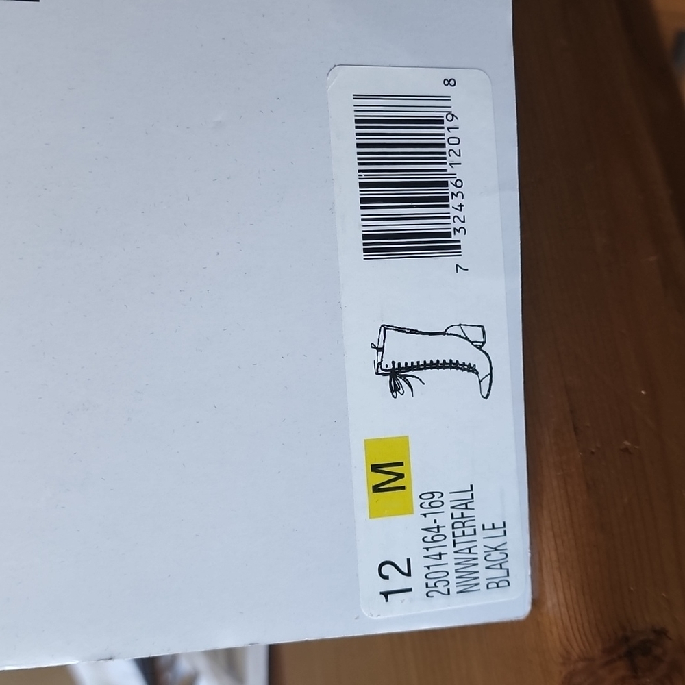 Black Leather Granny Boot